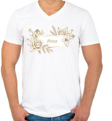 printfashion Anna - Férfi V-nyakú póló - Fehér (2809873)