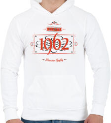 printfashion since-1962-red-black - Férfi kapucnis pulóver - Fehér (527633)