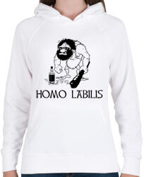 printfashion homo labilis - Női kapucnis pulóver - Fehér (2622413)