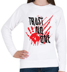 printfashion Trust no one - Női pulóver - Fehér (342700)