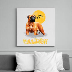 printfashion bullmastiff - Vászonkép - Fehér (6633664)