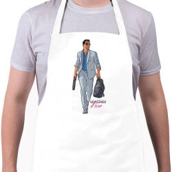 printfashion Sterling Archer - Kötény - Fehér (4909023)