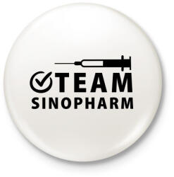printfashion Team Sinopharm - Kitűző, hűtőmágnes - Fehér (4888628)