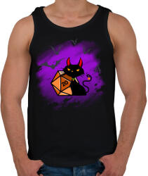 printfashion Halloween Cica - Férfi atléta - Fekete (5361129)