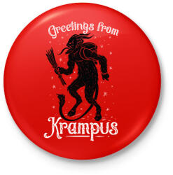 printfashion Krampusz - Kitűző, hűtőmágnes - Piros (3104836)