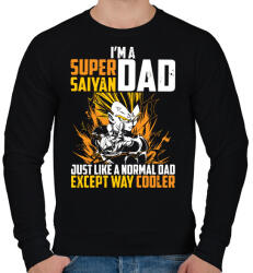 printfashion Super Saiyan Dad - Férfi pulóver - Fekete (518884)