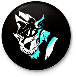 printfashion Wolf skin Fortnite - Kitűző, hűtőmágnes - Fekete (3099309)