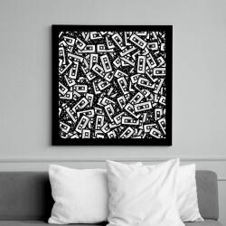 printfashion casettepattern - Vászonkép - Fekete (6659799)