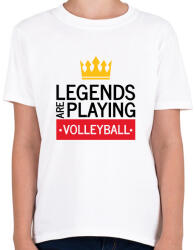 printfashion Legends are playing volleyball - Gyerek póló - Fehér (7160013)