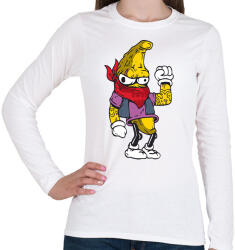 printfashion Banana Johnny - Női hosszú ujjú póló - Fehér (2085769)