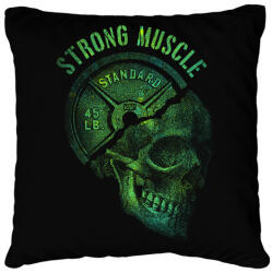 printfashion Strong Muscle - Párnahuzat, Díszpárnahuzat - Fekete (5345601)