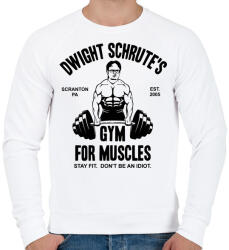 printfashion DS Hit the gym - Férfi pulóver - Fehér (5111078)