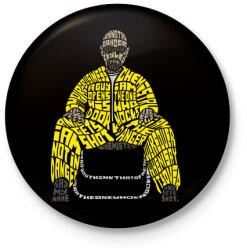 printfashion Veszélyes vagyok - Kitűző, hűtőmágnes - Fekete (3090920)