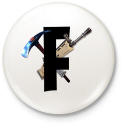printfashion fortnite - Kitűző, hűtőmágnes - Fehér (3078945)