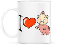 printfashion I love my baby - Bögre - Fehér (3933625)