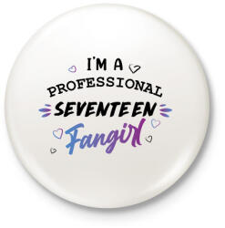 printfashion Fangirl - Seventeen - Kitűző, hűtőmágnes - Fehér (7461957)