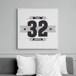 printfashion b-day-32-dark-lightgrey - Vászonkép - Fehér (6622813)