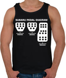 printfashion Subaru pedál - Férfi atléta - Fekete (1441923)
