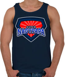 printfashion SUPER NAGYPAPA - Férfi atléta - Sötétkék (11461499)