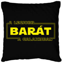 printfashion A legjobb barát a galaxisban - Párnahuzat, Díszpárnahuzat - Fekete (2725364)