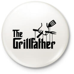 printfashion The grillfather - black - Kitűző, hűtőmágnes - Fehér (13688391)