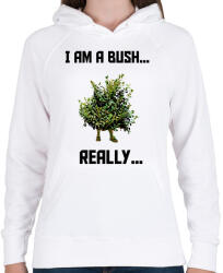 printfashion I am a Bush - Női kapucnis pulóver - Fehér (956551)