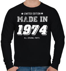printfashion 1974 - Férfi pulóver - Fekete (4049095)