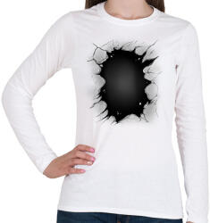 printfashion Fekete lyuk - Női hosszú ujjú póló - Fehér (11668497)