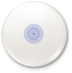 printfashion Kék mandala - Kitűző, hűtőmágnes - Fehér (4069639)