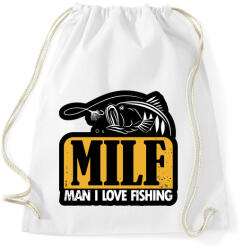 printfashion MILF - Man I Love Fishing - Sportzsák, Tornazsák - Fehér (969760)