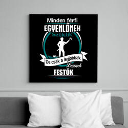 printfashion Legjobbak lesznek festők - Vászonkép - Fekete (6650393)