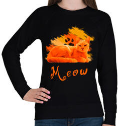 printfashion meow - Női pulóver - Fekete (5609851)