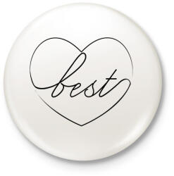 printfashion best - Kitűző, hűtőmágnes - Fehér (3075047)