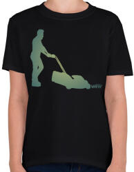 printfashion Fűnyírás - Gyerek póló - Fekete (13569273)