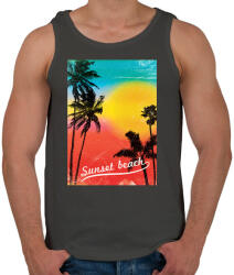 printfashion Napos part - Férfi atléta - Sötétszürke (101893)