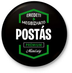 printfashion Postás prémium minőség - Kitűző, hűtőmágnes - Fekete (3097006)