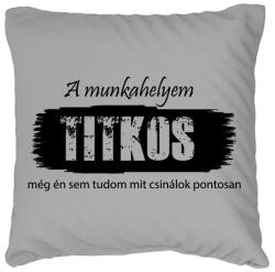 printfashion A munkahelyem titkos, még én sem tudom pontosan mit csinálok - Párnahuzat, Díszpárnahuzat - Szürke (16542214)