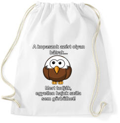 printfashion A kopaszok bátrak. . . - Sportzsák, Tornazsák - Fehér (4574320)
