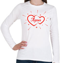 printfashion Ágnes - Női hosszú ujjú póló - Fehér (11769064)