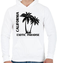 printfashion California - Férfi kapucnis pulóver - Fehér (4238326)