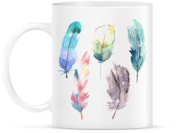 printfashion Watercolor Feathers - Bögre - Fehér (1734932)