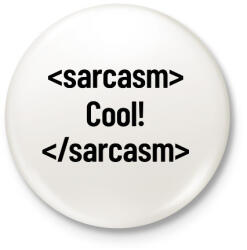 printfashion Cool! code - black - Kitűző, hűtőmágnes - Fehér (7046897)