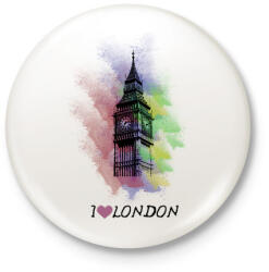 printfashion london - Kitűző, hűtőmágnes - Fehér (3079659)