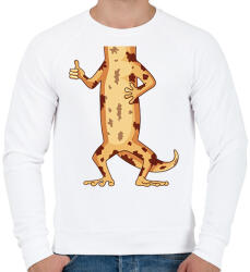 printfashion Gyíkember - Férfi pulóver - Fehér (13220718)