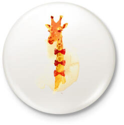 printfashion Elegant giraffe - Kitűző, hűtőmágnes - Fehér (3074706)