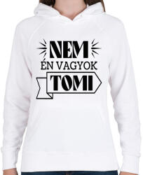 printfashion Nem én vagyok - Névvel - Női kapucnis pulóver - Fehér (10924445)