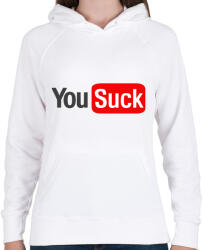 printfashion you suck - Női kapucnis pulóver - Fehér (2791779)