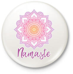 printfashion Namaste - Kitűző, hűtőmágnes - Fehér (14511245)