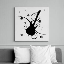 printfashion Gitár - Vászonkép - Fehér (12033485)