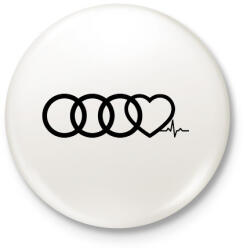 printfashion AUDI Love - Kitűző, hűtőmágnes - Fehér (3075607)